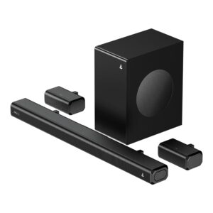Boat Aavante Prime 5.1 5000D, Cinematic Dolby Audio, 500W Signature Sound, 5.1-CH, Multiple Ports, EQ Modes & Remote, Bluetooth Sound bar, Home Theatre Soundbar Speaker (Premium Black)